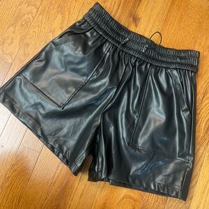 Women’s Fashion Nova Faux Leather Shorts - Small - Black